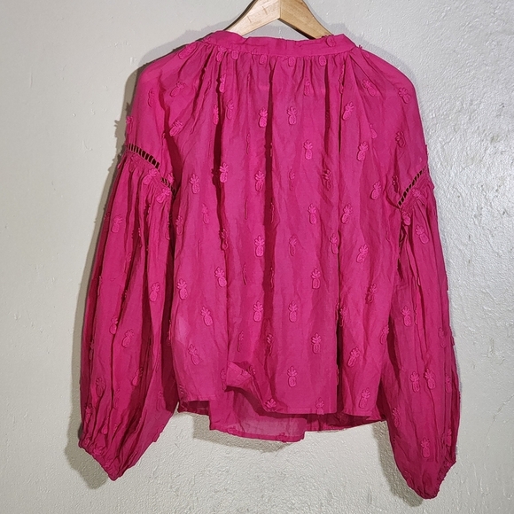 Farm Rio Pink Embroidered Women's Top - Picture 2 of 7